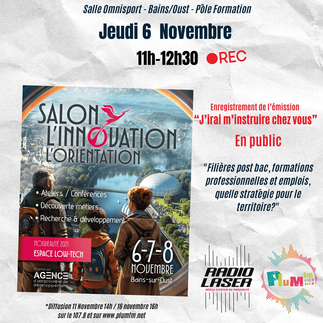 Salon de l'innovation - Filières post-bac, formations professionnelles et emplois, quelle stratégie pour le territoire de Redon?