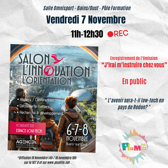 J'irai m'instruire chez vous au salon de l'innovation-LOW-TECH