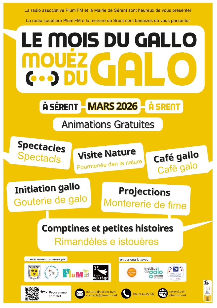 Le mois du Gallo, c'est tout le mois de Mars à Sérent ! 